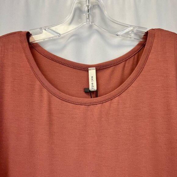 Mai Soli Womens Shift Dress Rose Stretch Scoop Neck Half Sleeve Tie Size XL New - Picture 3 of 11